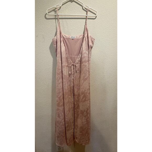 Madewell Pin Dot Floral Wisteria Dove (Re)sourced Crepe Cami Wrap Dress Size M - Picture 2 of 8